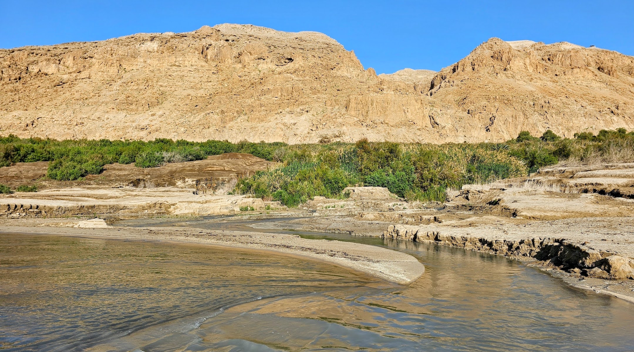 The Dead Sea has lost 40% of its volume in recent decades. (Noam Bedein)